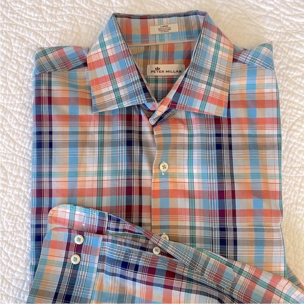 Peter Millar Men's Multicolor Plaid Shirt